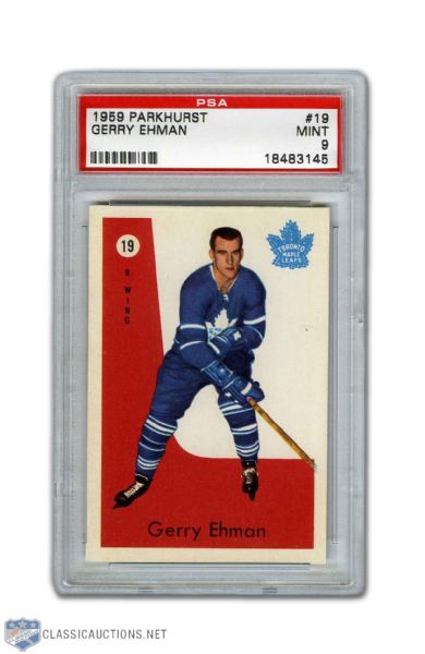 1959-60 Parkhurst #19 - Gerry Ehman RC PSA 9 - None Graded Higher