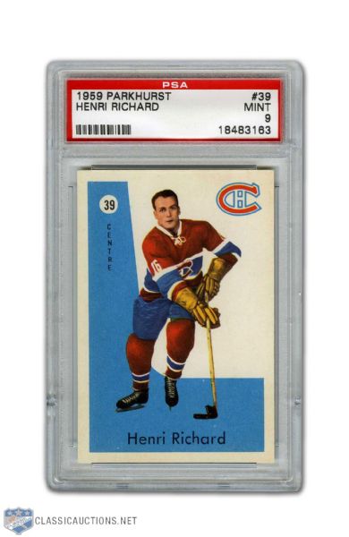 1959-60 Parkhurst #39 - Henri Richard PSA 9 - None Graded Higher