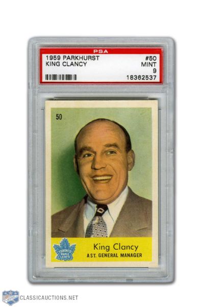 1959-60 Parkhurst #50 - King Clancy PSA 9 - None Graded Higher