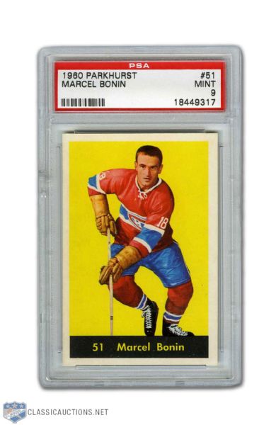 1960-61 Parkhurst #51 - Marcel Bonin PSA 9 - None Graded Higher