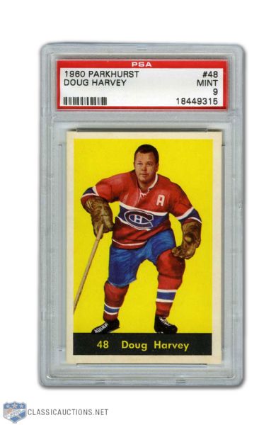 1960-61 Parkhurst #48 - Doug Harvey PSA 9