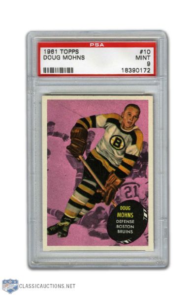 1961-62 Topps #10 - Doug Mohns PSA 9 - None Graded Higher