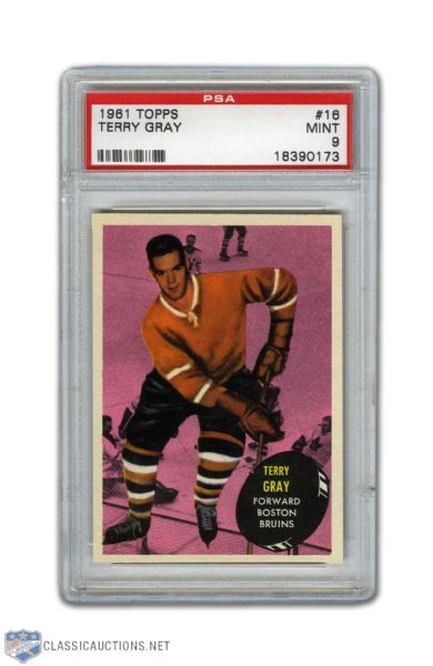 1961-62 Topps #16 - Terry Gray RC PSA 9 - None Graded Higher