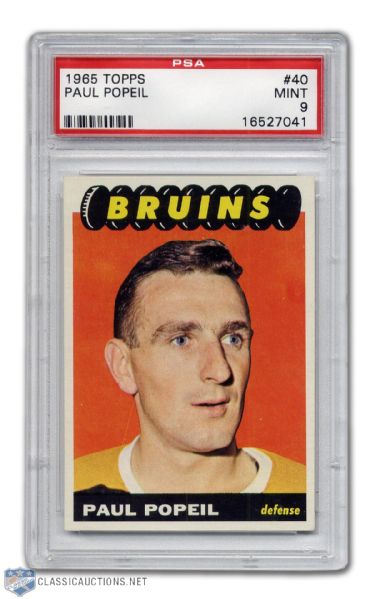 1965-66 Topps #40 - Poul Popiel RC - Graded PSA 9 - None Graded Higher