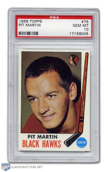 1969-70 Topps #75 - Pit Martin - Graded PSA 10 - Highest Graded!