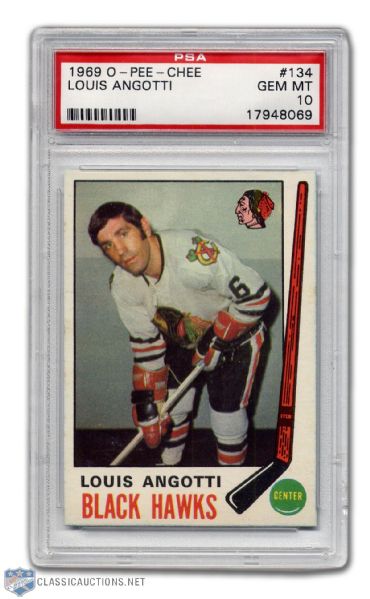 1969-70 O-Pee-Chee #134 - Louis Angotti - Graded PSA 10 - None Graded Higher!