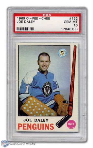 1969-70 O-Pee-Chee #152 - Joe Daley - Graded PSA 10 - None Graded Higher!