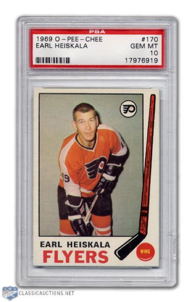 1969-70 O-Pee-Chee #170 - Earl Heiskala - Graded PSA 10 - None Graded Higher!