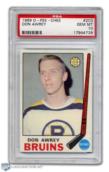 1969-70 O-Pee-Chee #203 - Don Awrey - Graded PSA 10 - None Graded Higher!