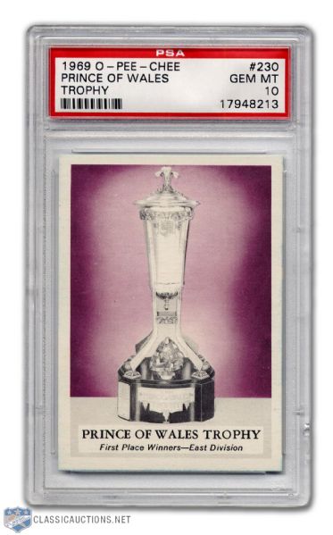 1969-70 O-Pee-Chee #230 - Prince of Wales Trophy - Graded PSA 10 - None Graded Higher!