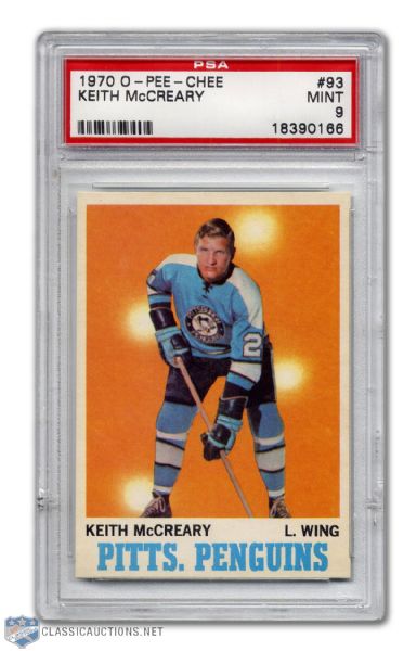 1970-71 O-Pee-Chee #93 - Keith McCreary - Graded PSA 9 - None Graded Higher!