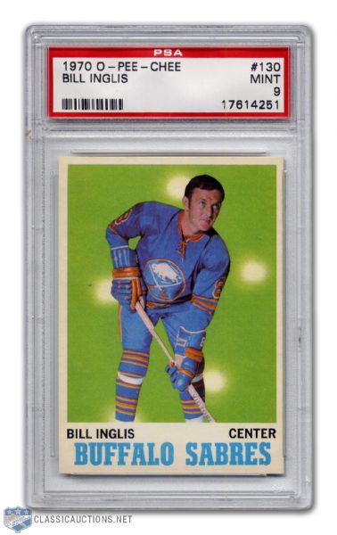 1970-71 O-Pee-Chee #130 - Bill Inglis - Graded PSA 9