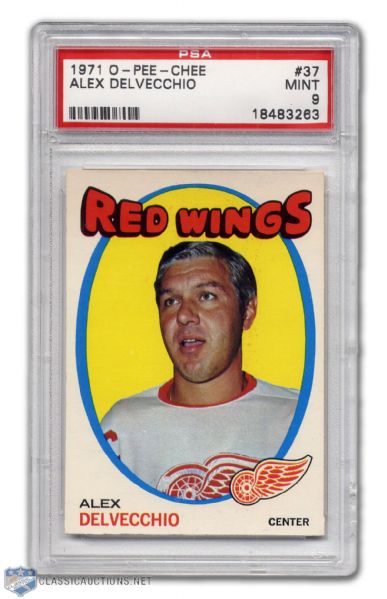 1971-72 O-Pee-Chee #37 - Alex Delvecchio - Graded PSA 9 - None Graded Higher!