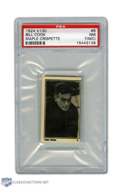1924-25 Maple Crispette #6 - Lloyd Cook RC PSA 7 - Highest Graded!