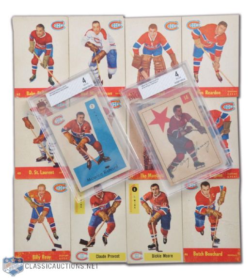 1950s Montreal Canadiens Parkhurst Hockey Card Collection of 21