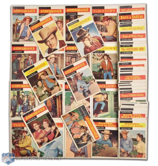 1958 Topps TV Westerns Near Complete Card Set (70/71)