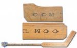 Montreal Canadiens & Chicago Black Hawks 1958-59 Team-Signed Stick, Including HOFers Richard, Blake, Plante, Harvey and Pilous