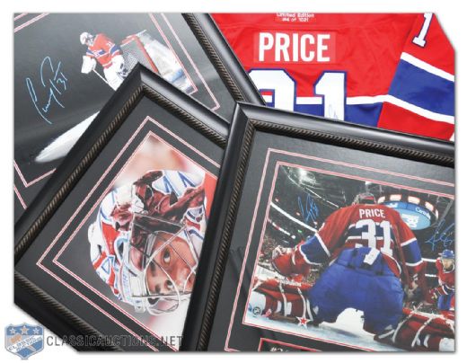 Carey Prices Signed Jersey and Framed Photo Collection of 7
