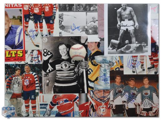 NHL HOFers and Stars Autographed Photo and Memorabilia Collection of 600+++