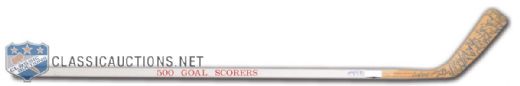 500-Goal Scorers Autographed Stick by 16, Including HOFer Maurice Richard