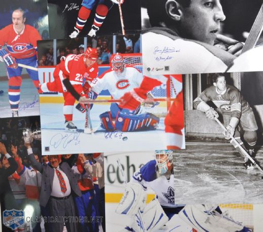 NHL Stars Signed 20x16 Photo Collection of 11, Including 9 HOFers!
