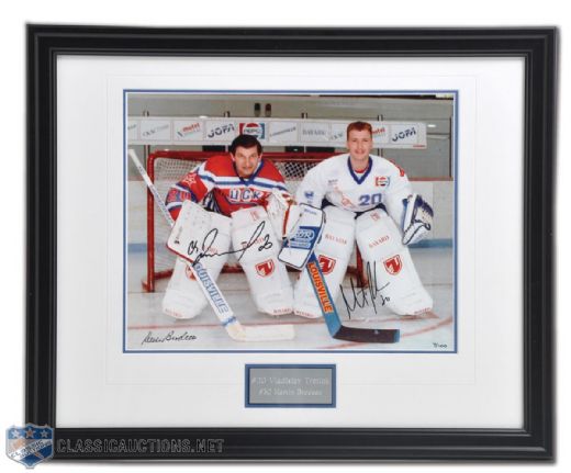 Vladislav Tretiak & Martin Brodeur Framed Limited Edition Signed Photo (18" x 22")