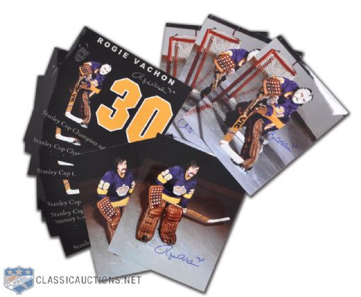 Rogie Vachon Signed 8x10 Photo Collection of 20