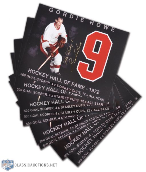 Gordie Howe Signed 8x10 Photo Collection of 9