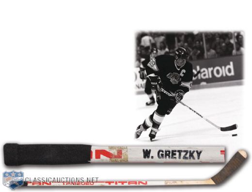 Wayne Gretzkys 1988-89 Los Angeles Kings Signed Titan Game-Used Stick