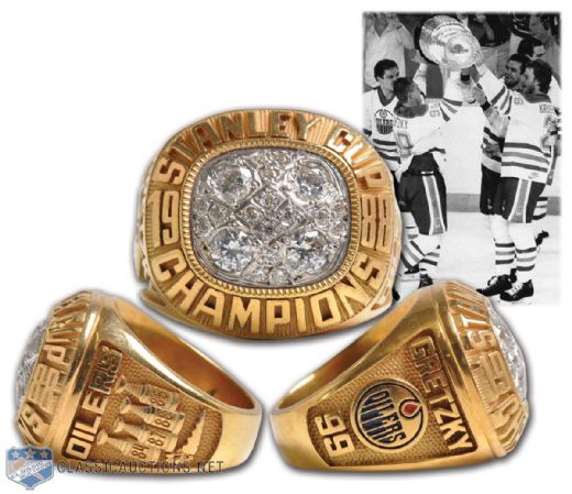 Wayne Gretzkys 1988 Edmonton Oilers Stanley Cup Replica Ring