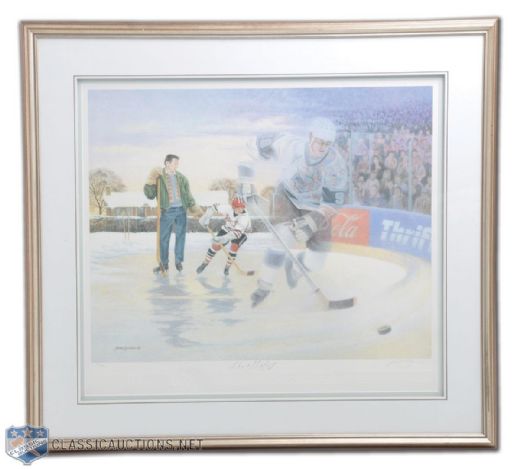 Wayne Gretzky Signed "A Boy and his Dream" James Lumbers Limited Edition Lithograph Collection of 7 (27 1/4" x 31 3/4"), Including One Framed (34" x 37")