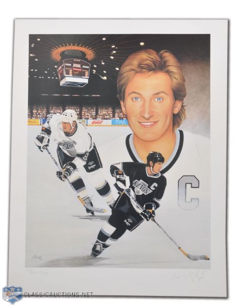 Wayne Gretzky Signed "2000 (Points)" Joe Thiess Limited Edition Lithographs Collection of 14 (25 3/4" x 20")