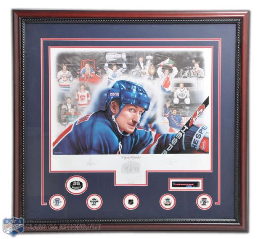 Wayne Gretzky Autographed Limited Edition Framed Hall of Fame Lithograph