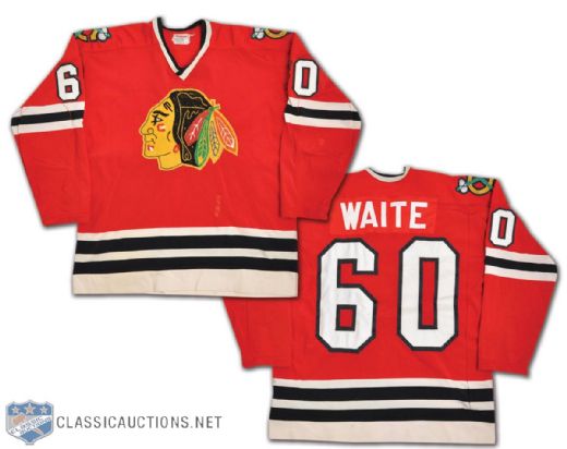 Jimmy Waites 1989-90 - 1970s Chicago Black Hawks Game-Worn Jersey