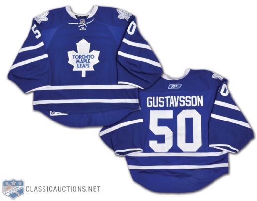 Jonas Gustavssons 2010-11 Toronto Maple Leafs Game-Worn Jersey -Photo-Matched