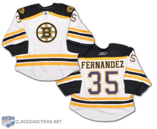 Manny Fernandezs 2007-08 Boston Bruins Game-Worn Jersey