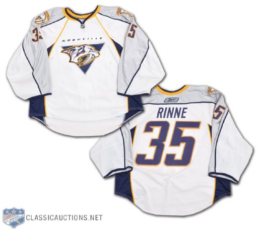 Pekka Rinnes 2008-09 Nashville Predators Game-Worn Jersey