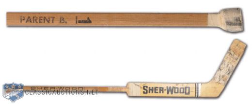 Bernie Parents 1970s Philadelphia Flyers Sher-Wood Game-Used Stick