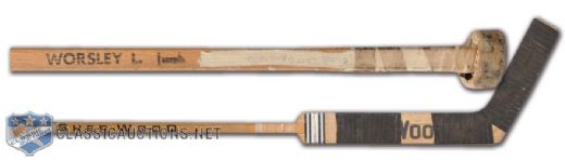 Gump Worsleys Sher-Wood Game-Used Stick - His Last Game Stick