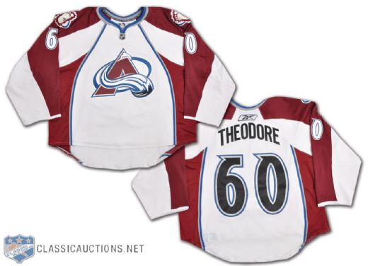 Jose Theodores 2007-08 Colorado Avalanche Game-Worn Jersey