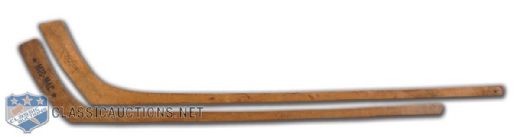 Early-1900s Ottawa Senators Mic Mac and Truro Lifter Game-Used One-Piece Hockey Sticks