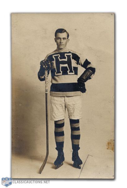 1909-10 Nick Bawlf NHA Haileybury Comets Hockey Club Real Photo Postcard
