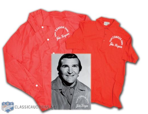 John Fergusons 1972 Team Canada Official Team Jacket and Shirt