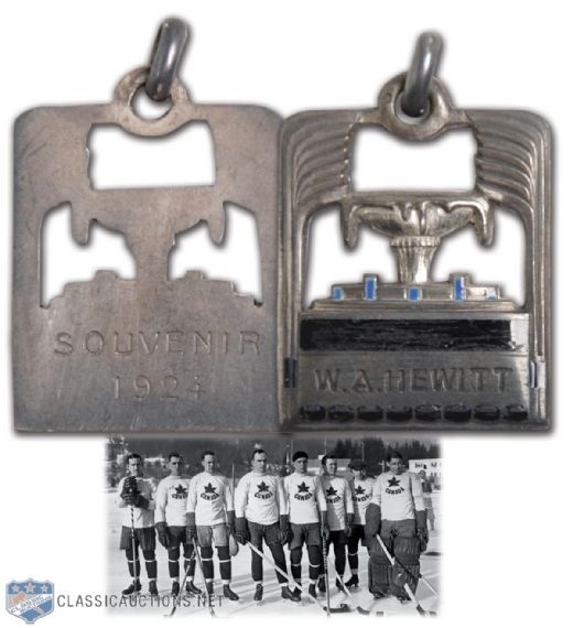 HOFer William Hewitts 1924 Olympics Silver Pendant