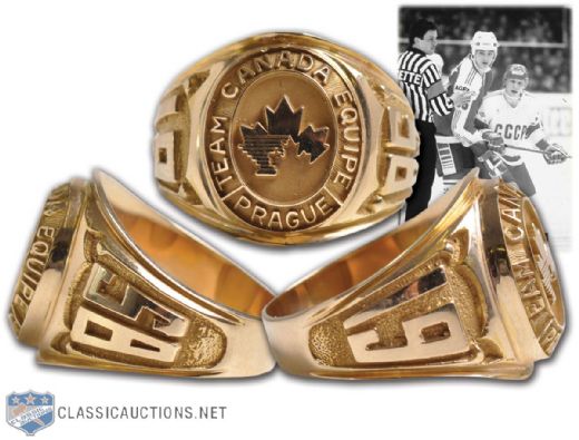Team Canada 1985 World Hockey Championships 10K Gold Ring