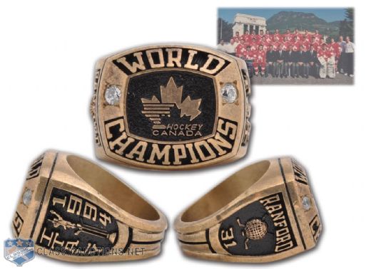 Bill Ranfords 1994 Team Canada World Hockey Championships Ring