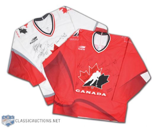 1998 Nagano Winter Olympics Womens Team Canada Team-Signed Jerseys, Collection of 2