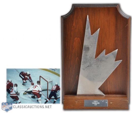 1987 Canada Cup Trophy Presented to Marvin Goldblatt (11")