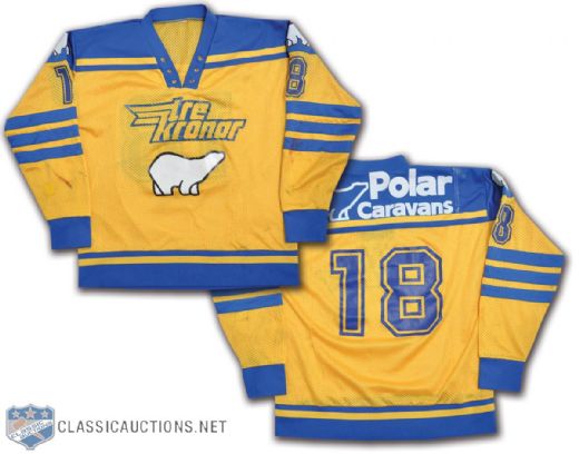 Circa 1979 Leif Holmgren Team Sweden Game-Worn Jersey