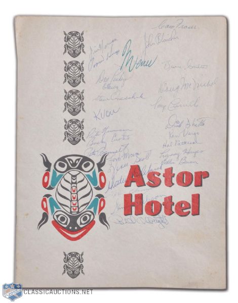 1956 Schriners CFL All-Star Eastern Menu, Team-Signed by 24